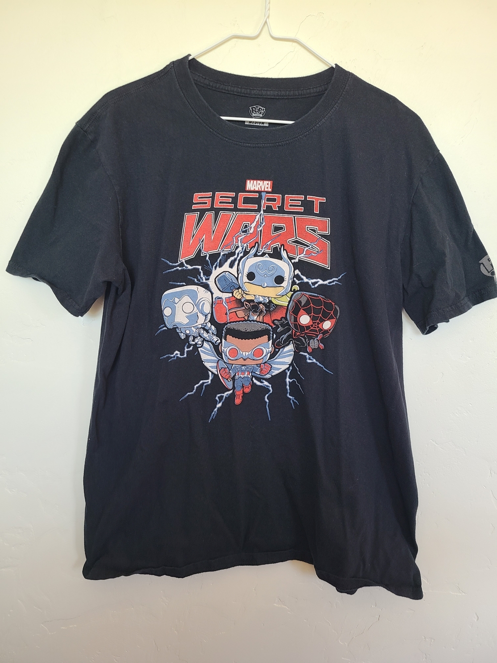 Black Marvel Funko Pop! Graphic Shirt, Size M